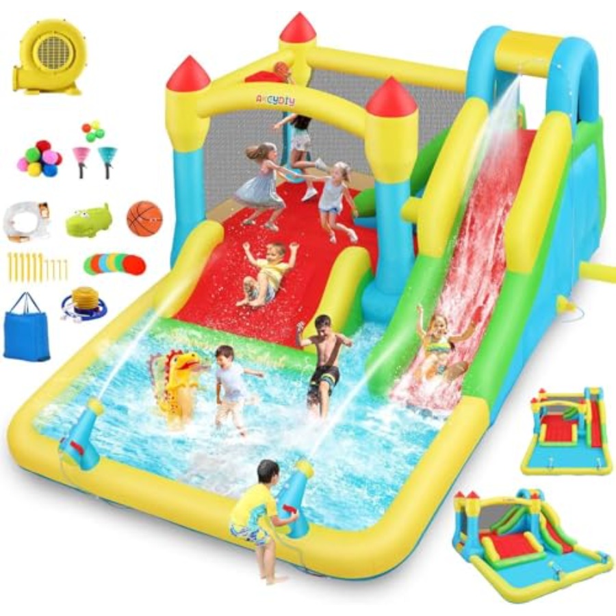 Kids Outdoor House - منزلق مائي قابل للنفخ للأطفال من