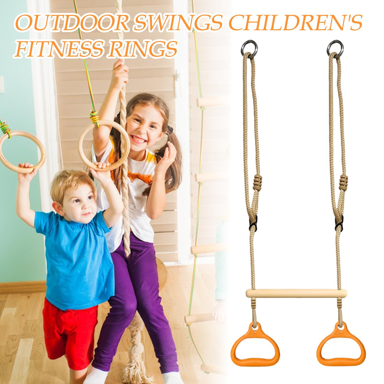 Kids Outdoor Gym Equipment - معدات رياضية: أرجوحة بقضبان وحلقات، لعبة