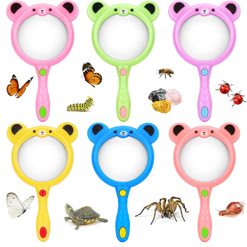 Kids Outdoor Nature Toys - الكرتون لطيف عدسة اليد المكبر نظارات