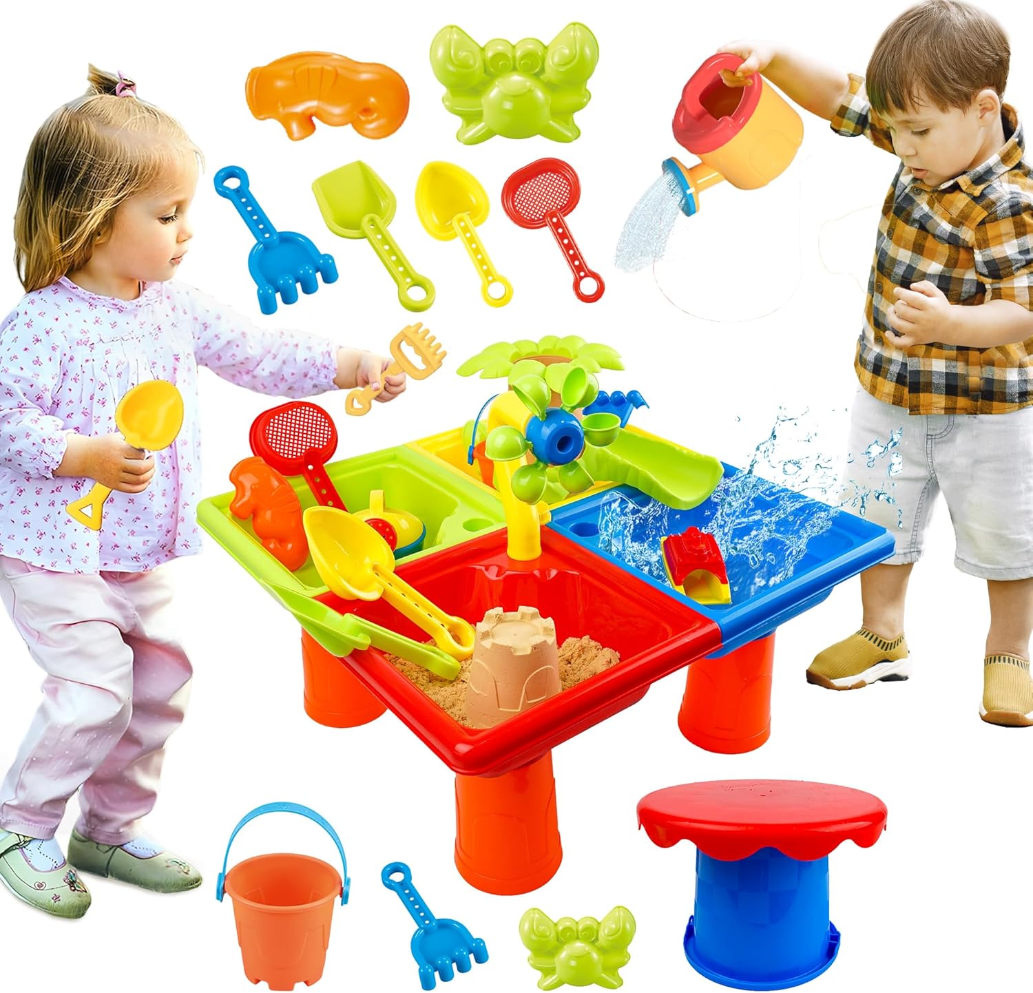 Kids Outdoor Table - 25 قطعة طاولة مياه صيفية للأطفال