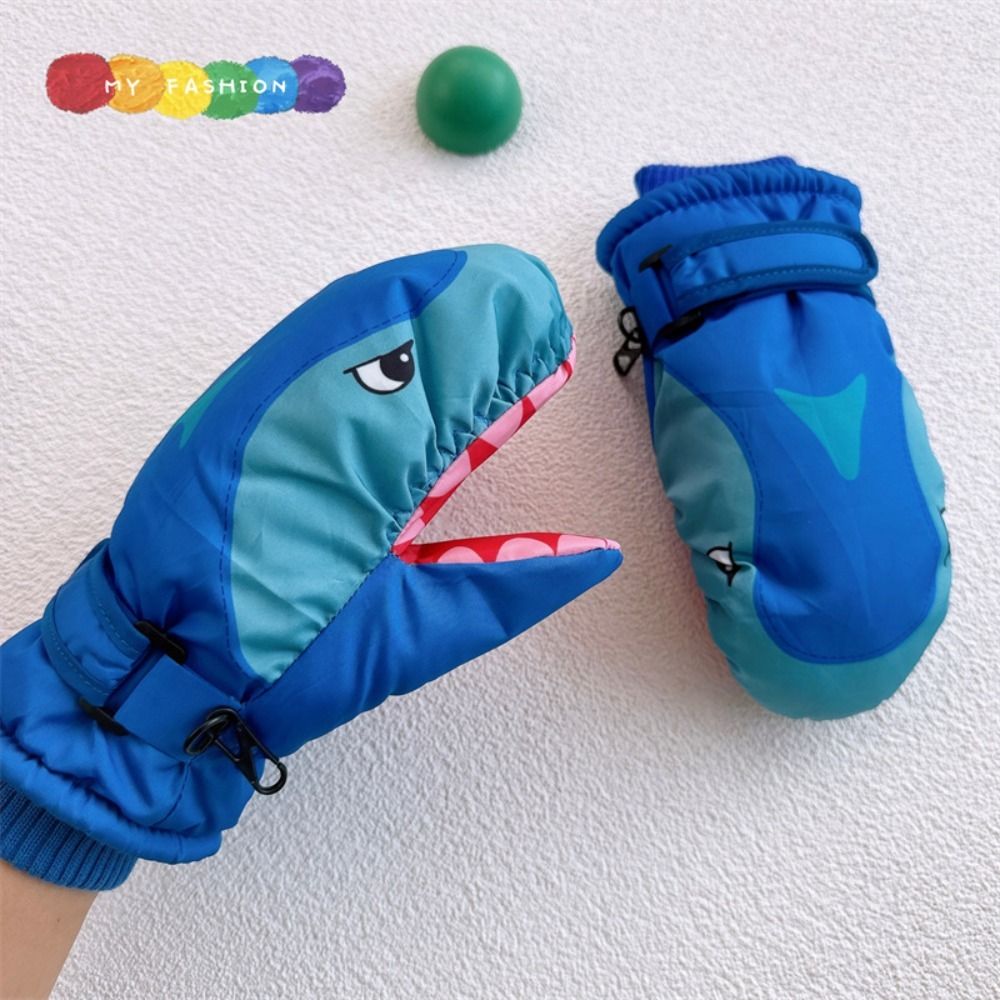 Kids Outdoor Gloves - قفازات تزلج للأطفال بتصميم كرتوني على