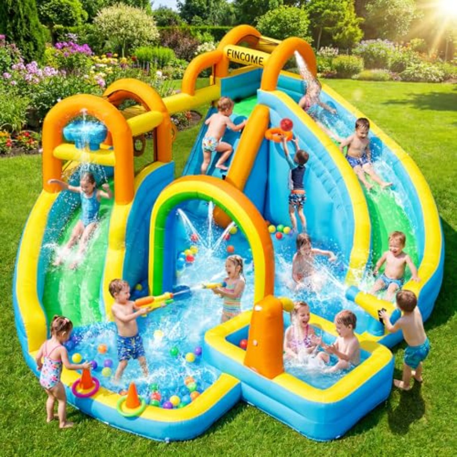 Kids Outdoor Water - منزلق مائي قابل للنفخ للأطفال للاستخدام