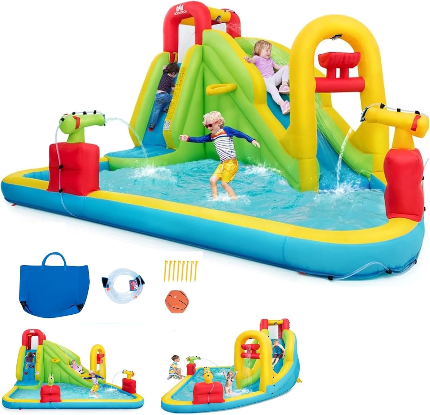 Kids Outdoor Fun - حديقة مائية قابلة للنفخ ضخمة للأطفال