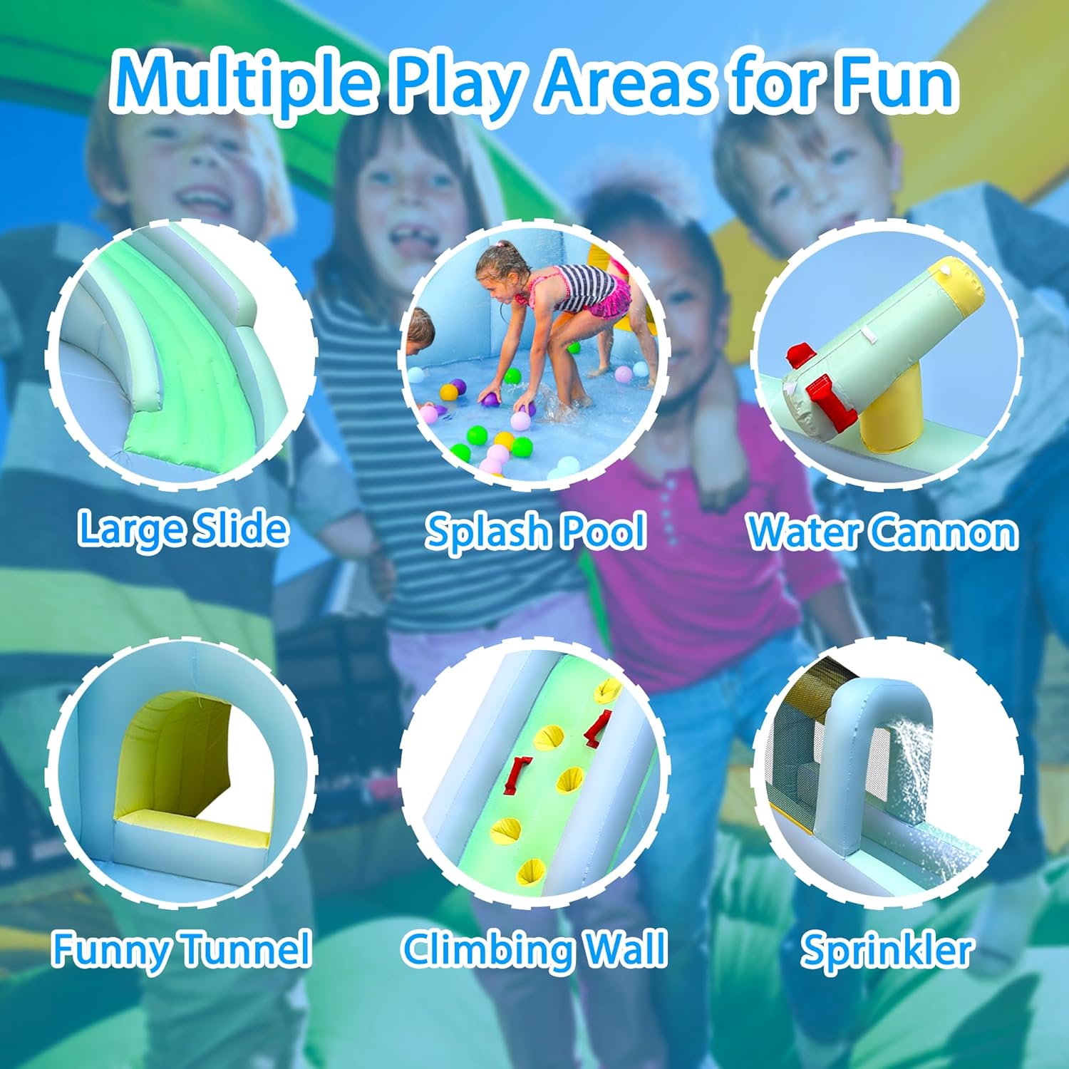 منزلق مائي قابل للنفخ للأطفال  - مراجعة Kids Outdoor House وسعره