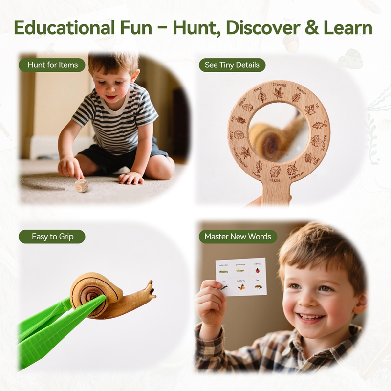 مجموعة ألعاب مونتيسوري الخشبية - مراجعة Kids Outdoor Explorer Set وسعره