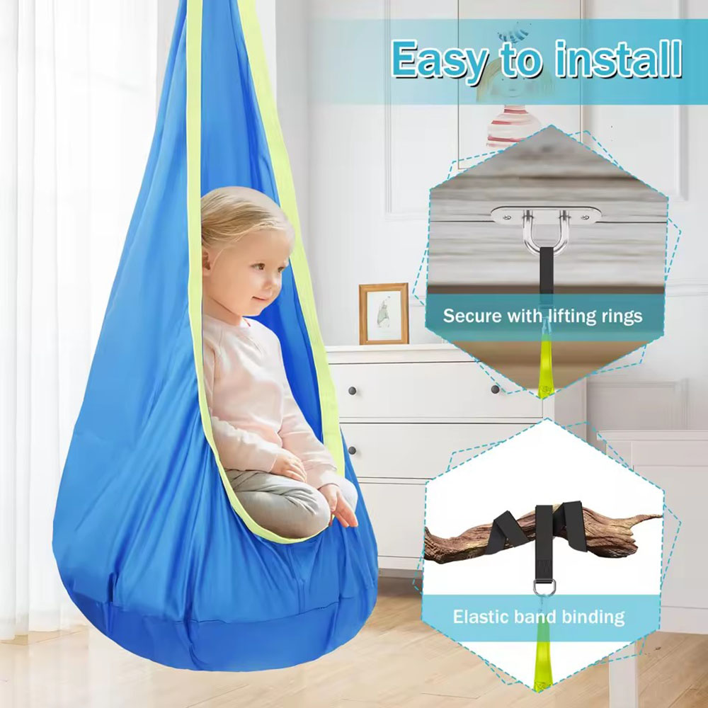 كرسي أرجوحة للأطفال من النايلو - مراجعة Kids Outdoor Swing Chair وسعره