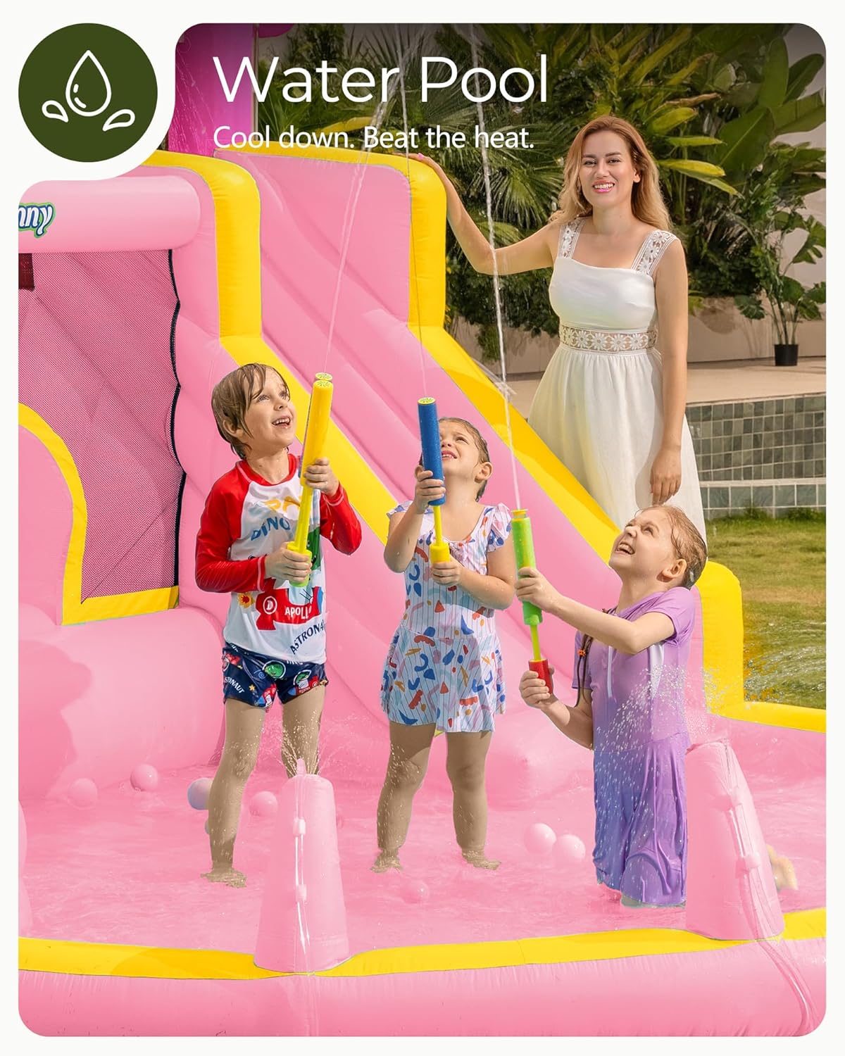زحليقة مائية قابلة للنفخ باللو - مراجعة Kids Outdoor House وسعره