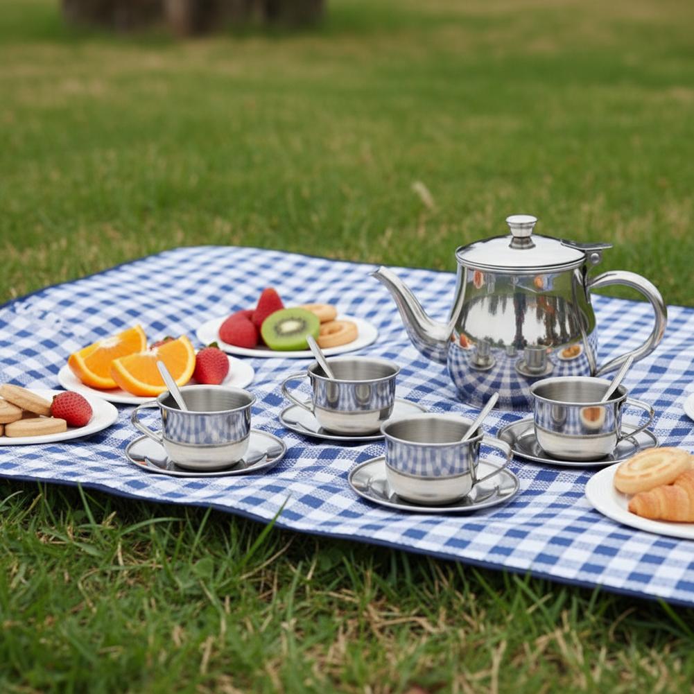 طقم شاي من الفولاذ المقاوم للص - مراجعة Kids Outdoor Dining Set وسعره