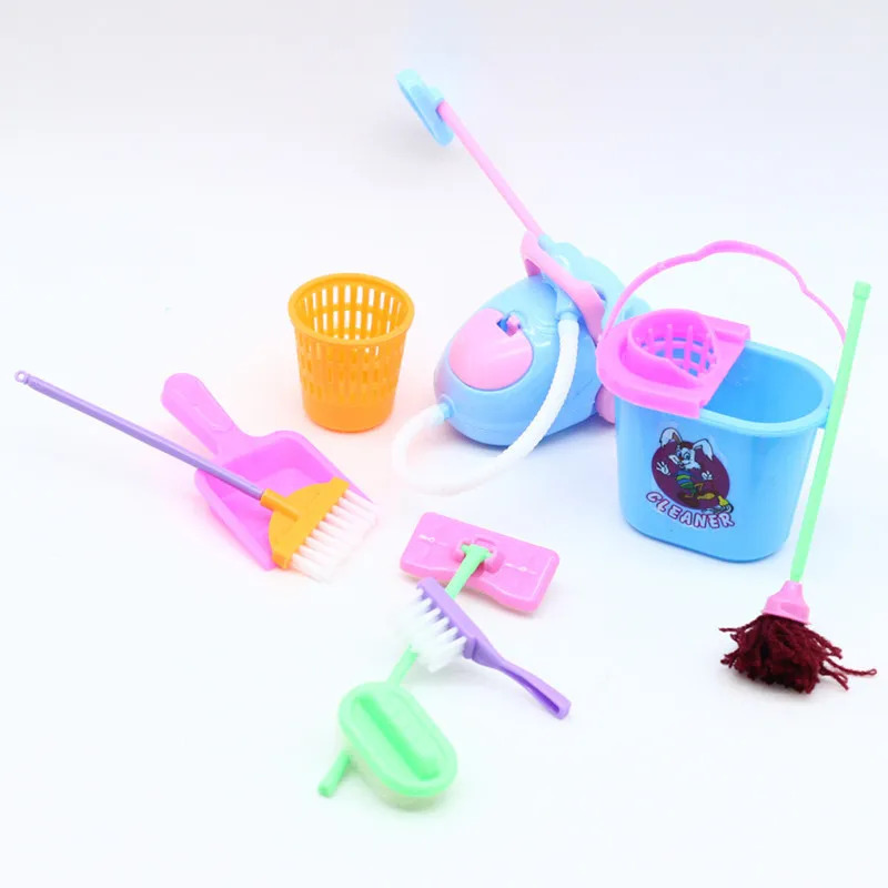9 قطعة لوازم تنظيف بيت الدمية  - مراجعة Kids Outdoor Broom وسعره