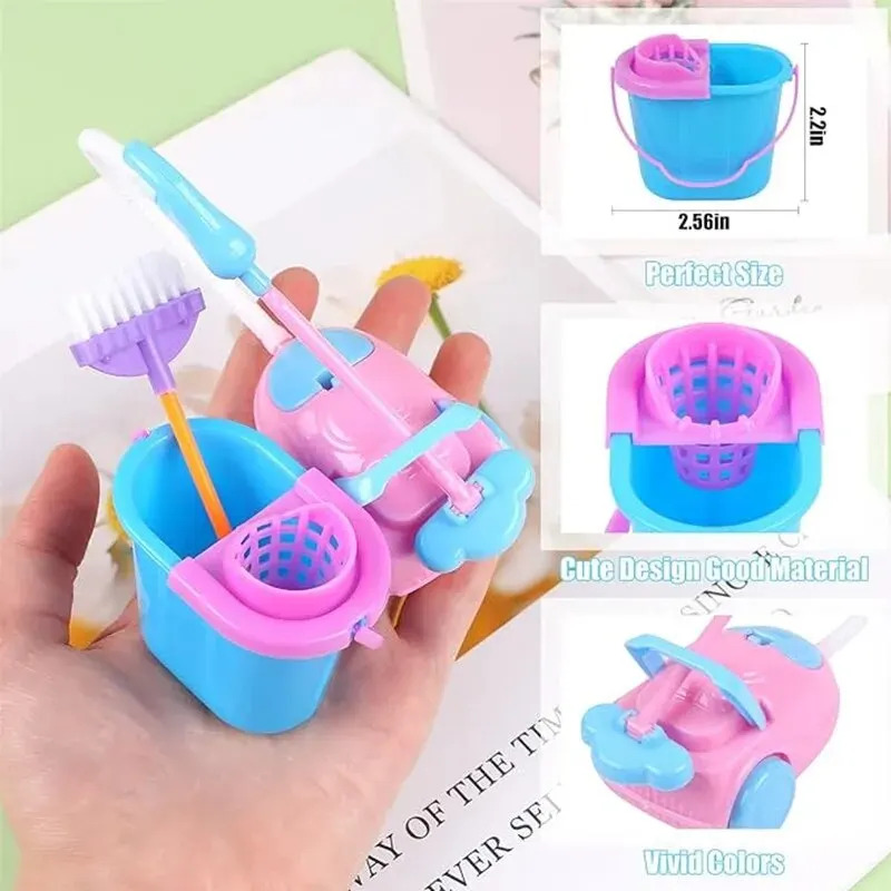 9 قطعة لوازم تنظيف بيت الدمية  - مراجعة Kids Outdoor Broom وسعره