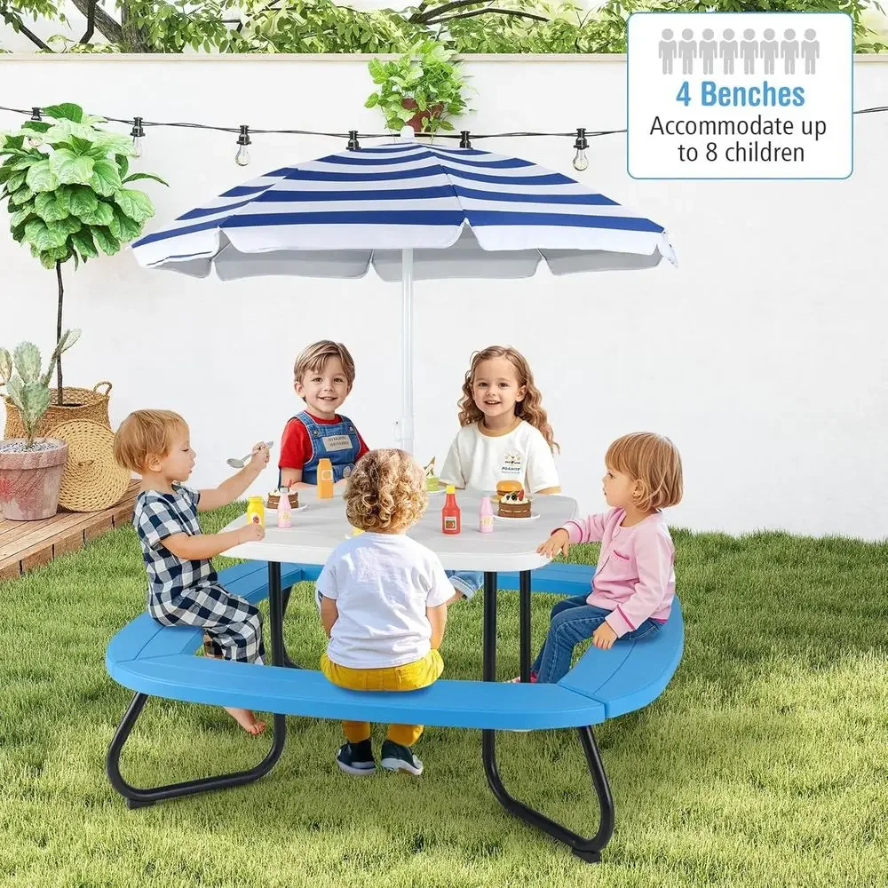 طاولة نزهة للأطفال تتسع لـ 8 أ - مراجعة Kids Outdoor Activity Table وسعره