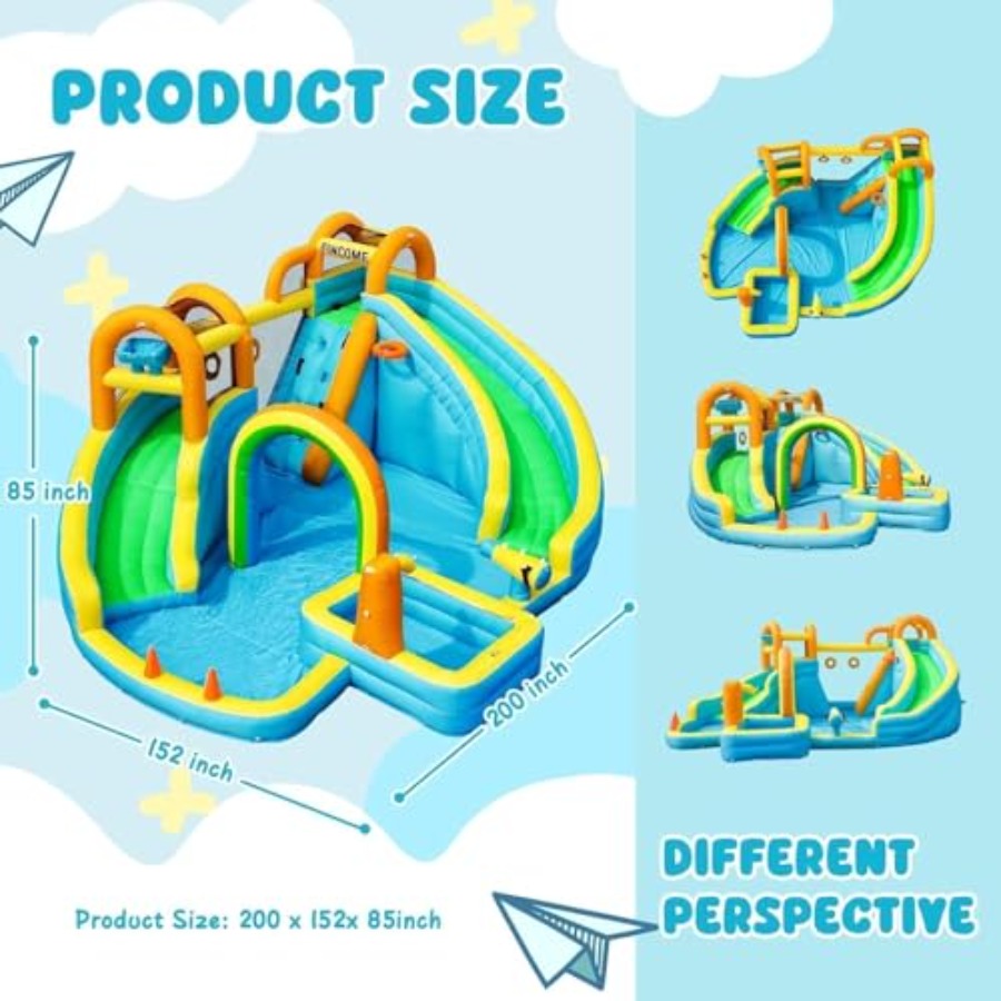منزلق مائي قابل للنفخ للأطفال  - مراجعة Kids Outdoor Water وسعره