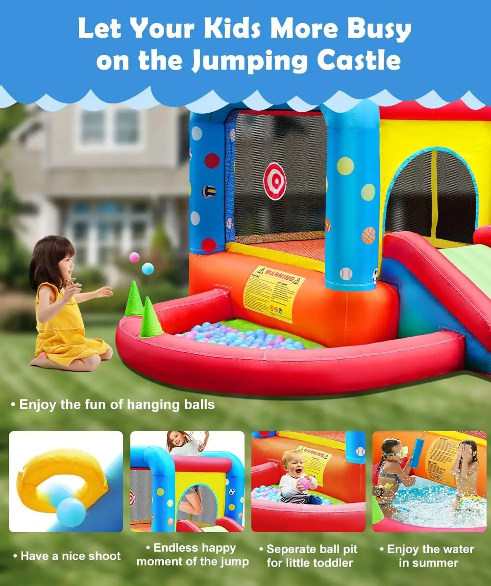 بيت قفز قابل للنفخ من ستيب4فن، - مراجعة Kids Outdoor House وسعره