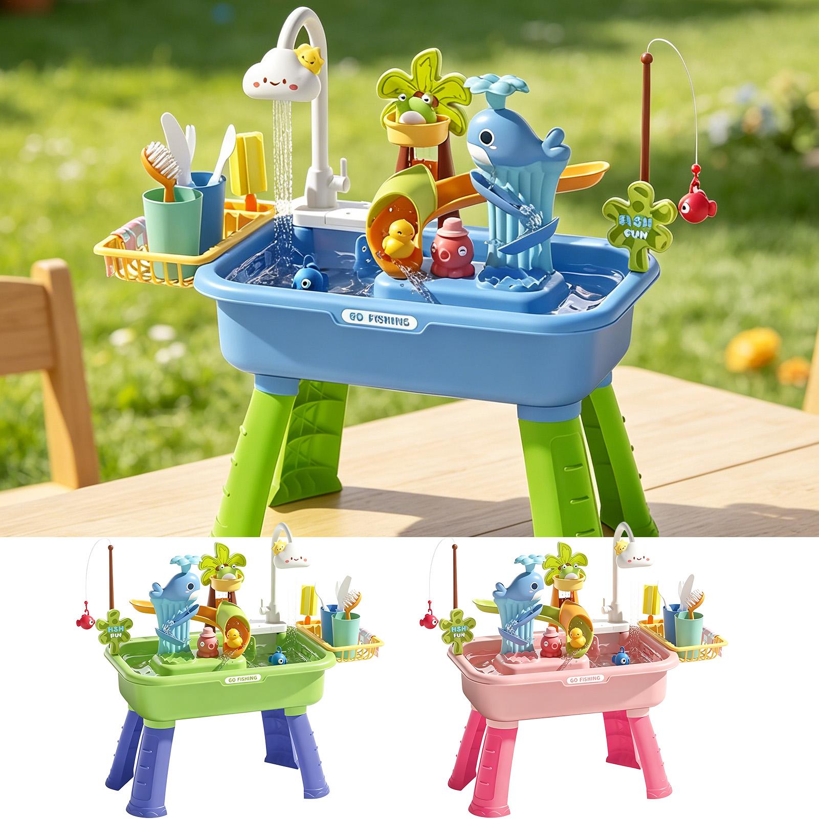 طاولة ماء للأطفال مع مضخة، طاو - مراجعة Kids Outdoor Activity Table وسعره