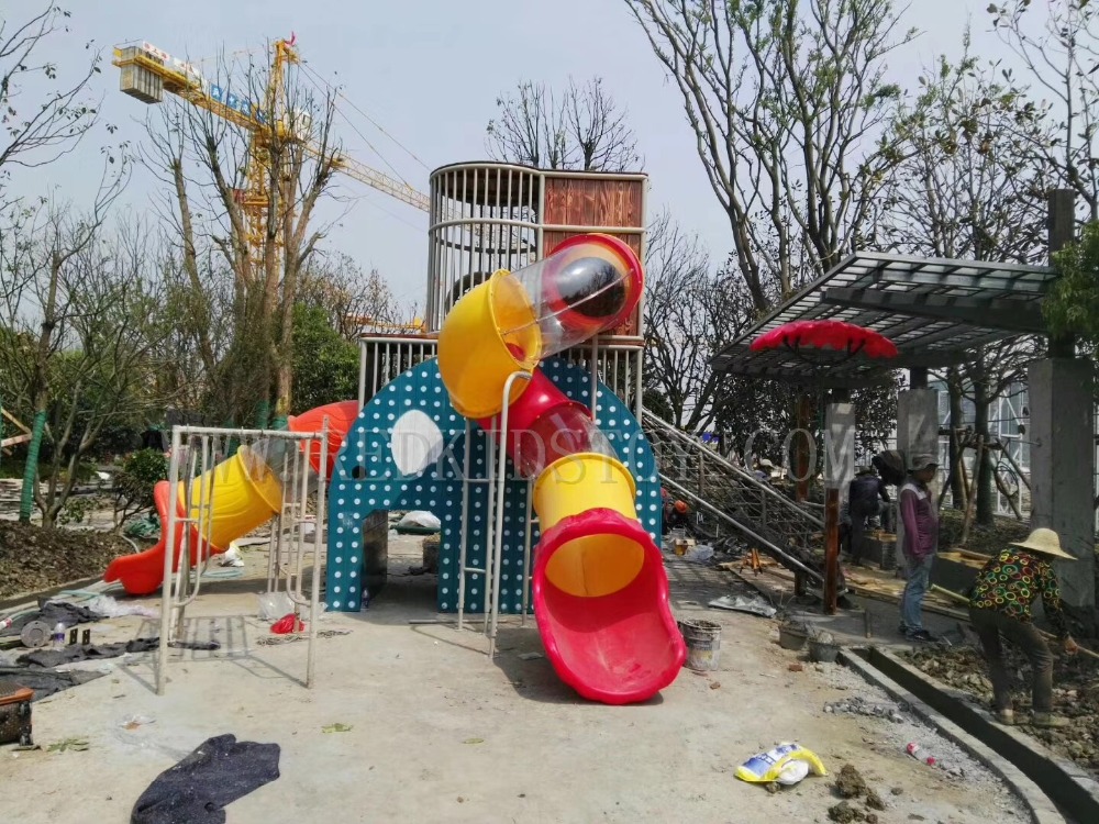 2018 جديد CE معتمد مدينة موضوع - مراجعة Kids Outdoor Gym Equipment وسعره