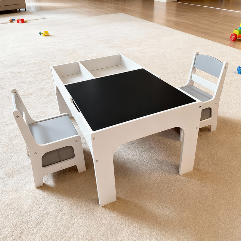 طاولة وكراسي خشبية عصرية للأطف - مراجعة Kids Outdoor Table And Chair Set وسعره