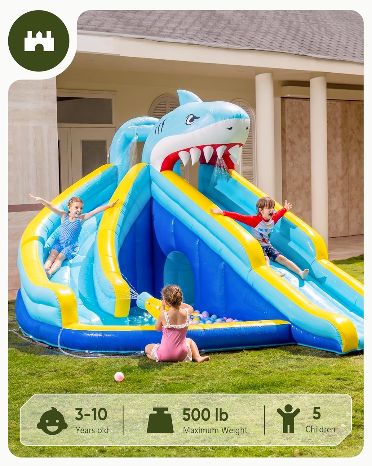 زحليقة مائية قابلة للنفخ للأطف - مراجعة Kids Outdoor House وسعره