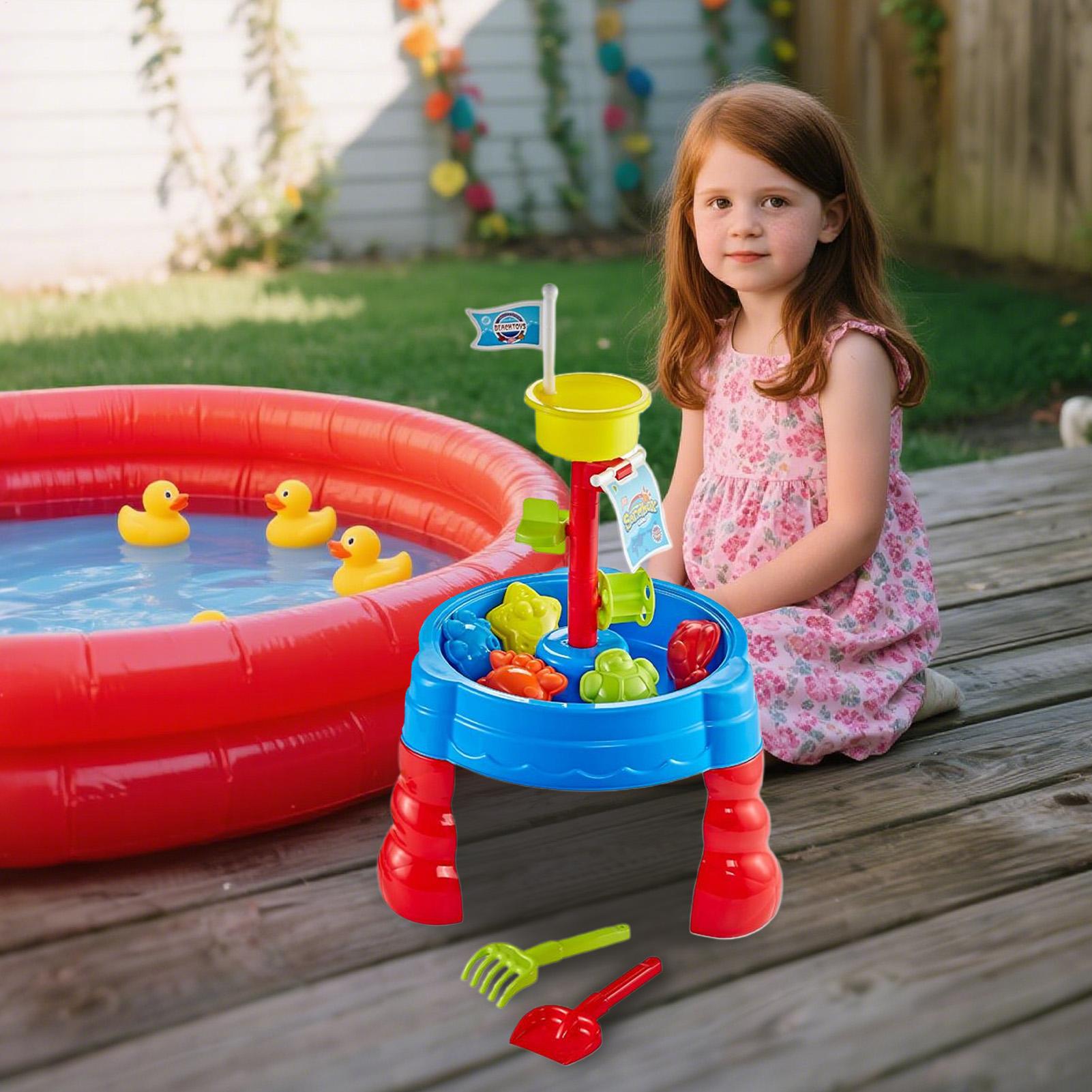 طاولة لعب مائية لطاولة الرمل و - مراجعة Kids Outdoor Activity Table وسعره