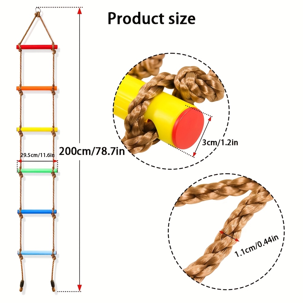 سلم تسلق ملون للأطفال مع أرجوح - مراجعة Kids Outdoor Climbing Structure وسعره