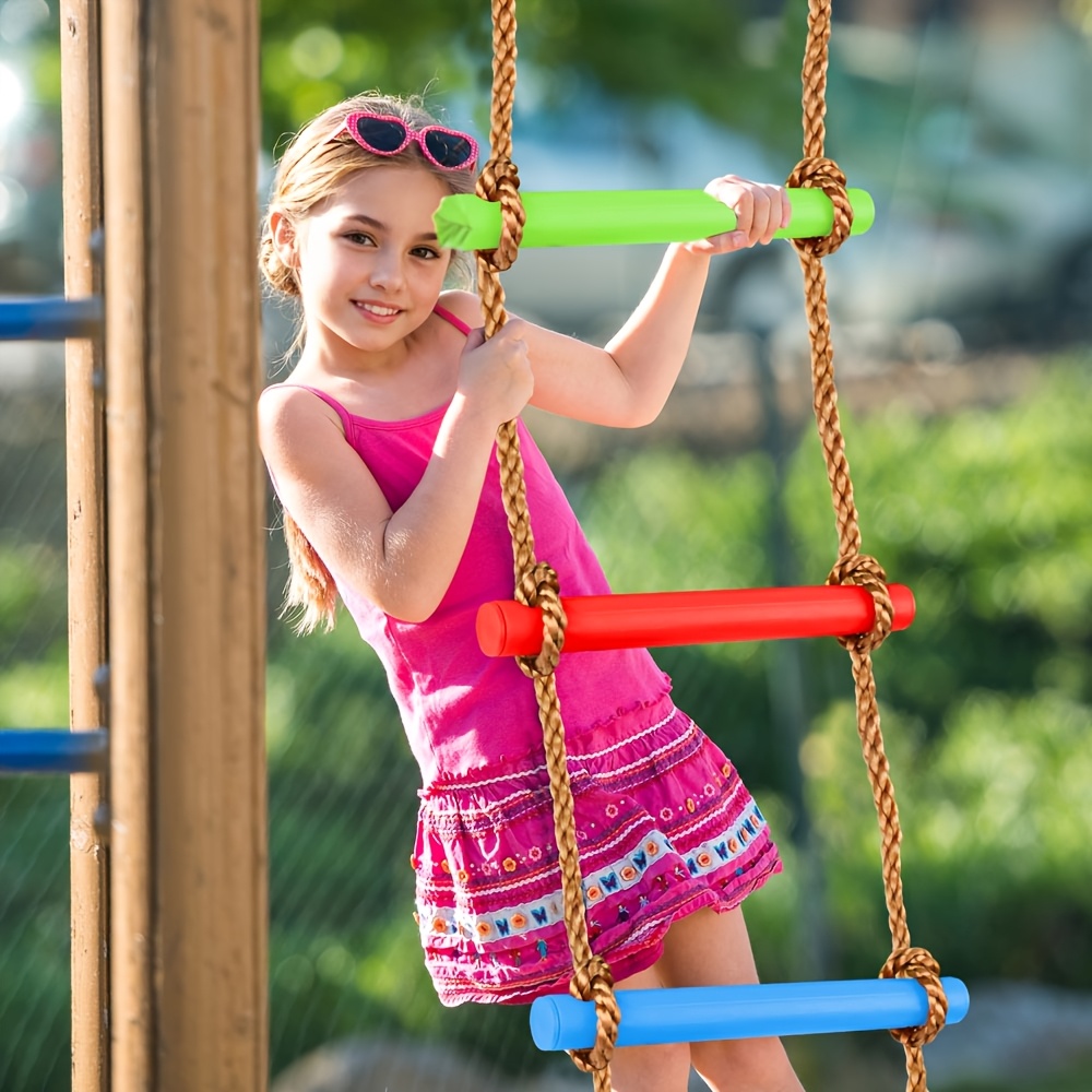 سلم تسلق ملون للأطفال مع أرجوح - مراجعة Kids Outdoor Climbing Structure وسعره