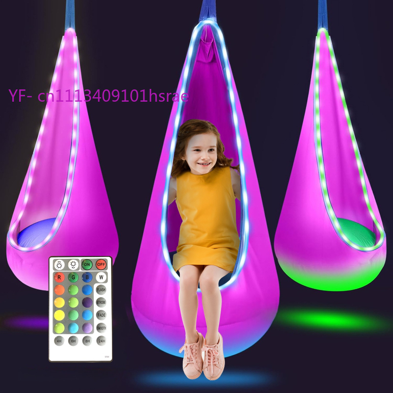 أرجوحة قابلة للنفخ مضيئة بتقني - مراجعة Kids Outdoor Swing Chair وسعره