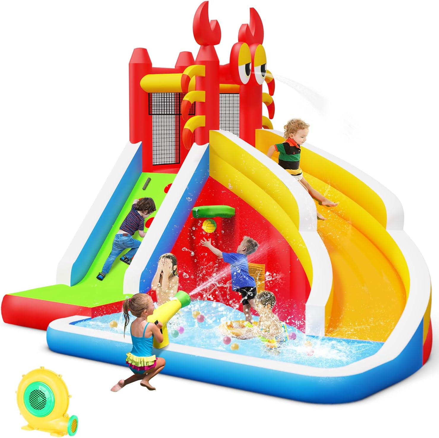 منزل قفز قابل للنفخ كبير الحجم - مراجعة Kids Outdoor House وسعره
