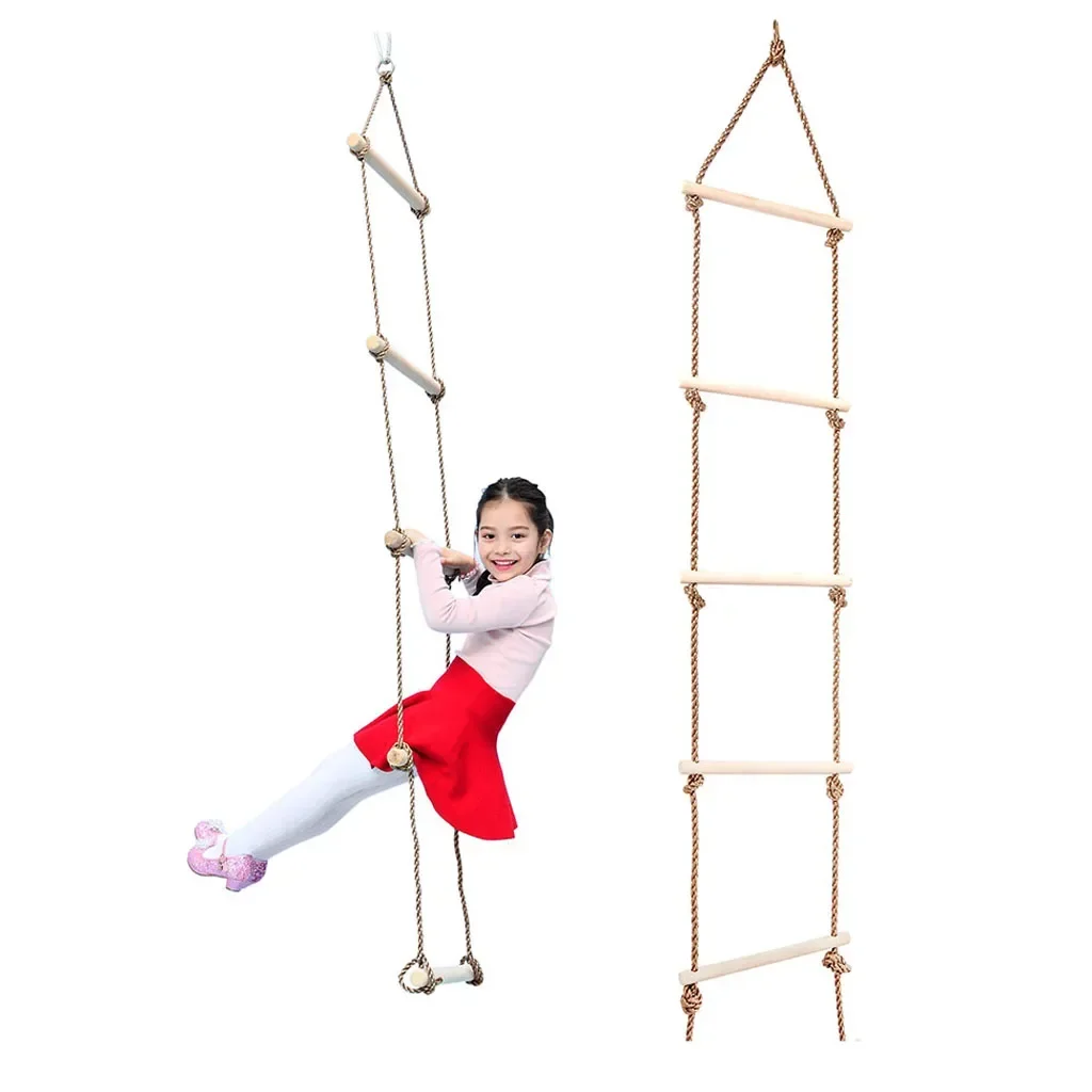 سلم حبال خشبي للأطفال، أرجوحة  - مراجعة Kids Outdoor Climbing Structure وسعره