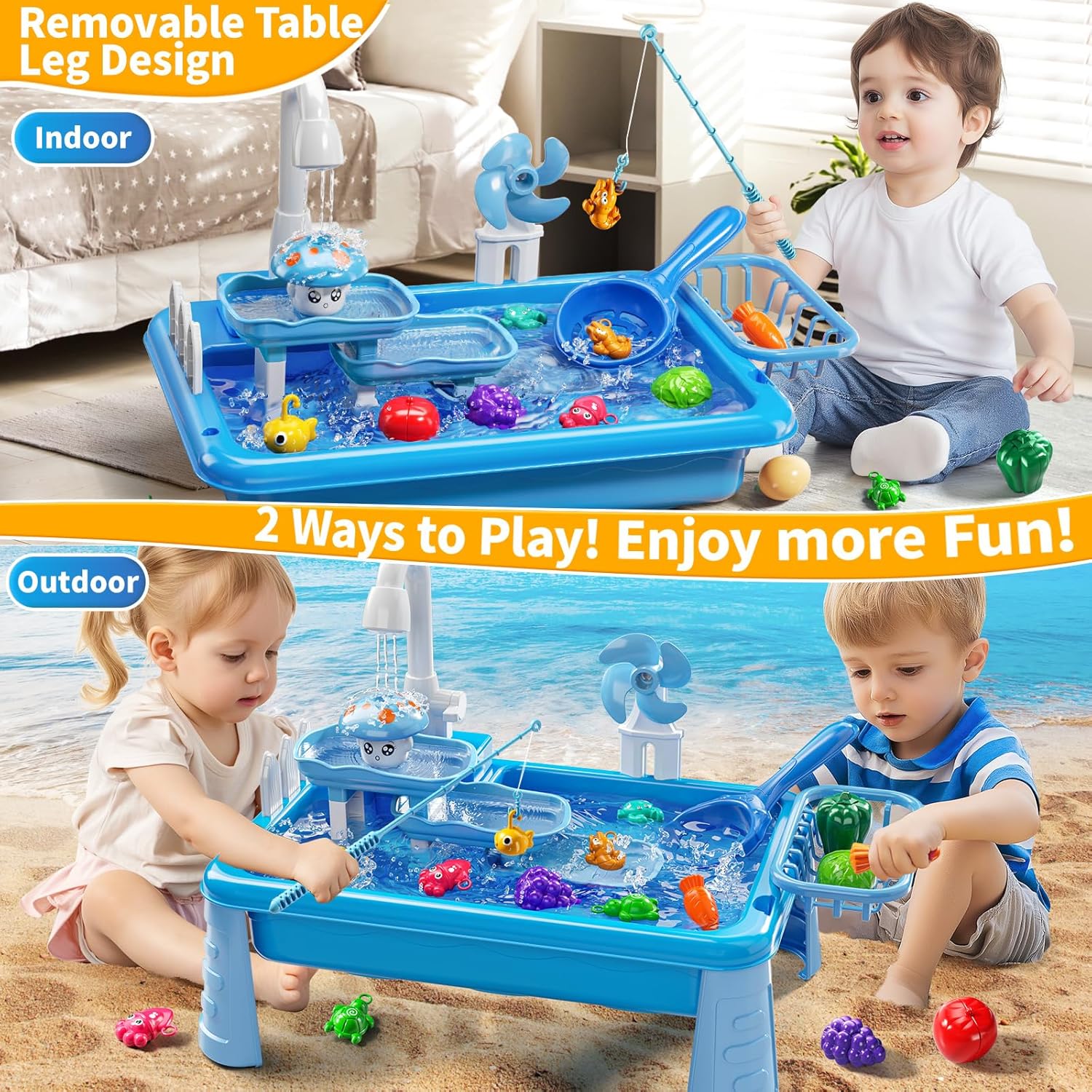 طاولة ماء للعب الأطفال مع حوض  - مراجعة Kids Outdoor Table وسعره