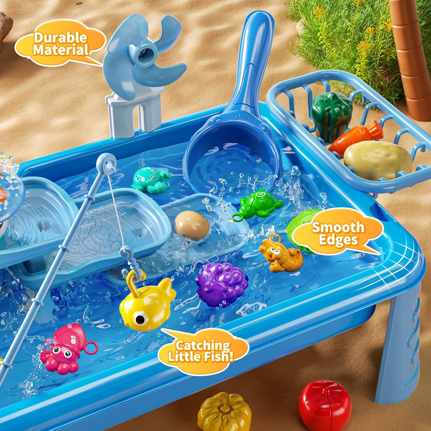 طاولة ماء للعب الأطفال مع حوض  - مراجعة Kids Outdoor Table وسعره