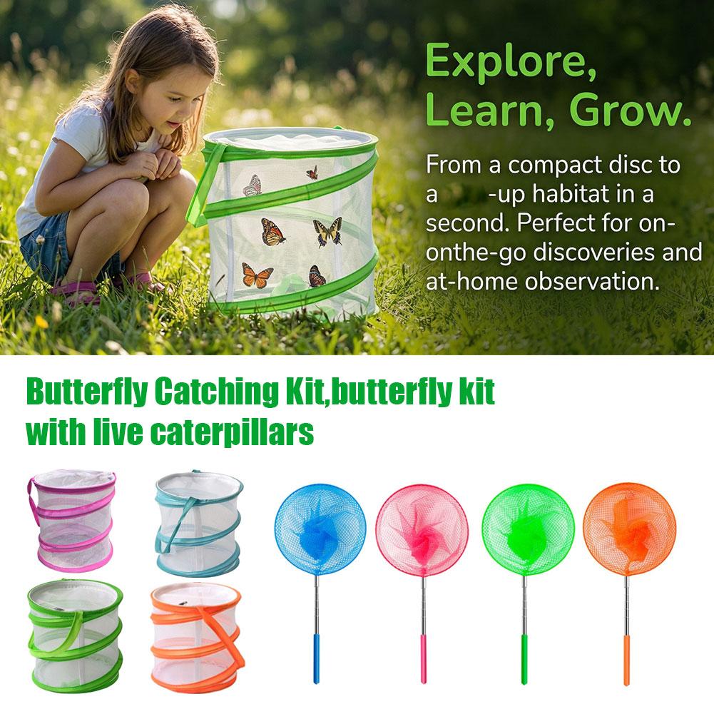 طقم صيد الفراشات للأطفال، قفص  - مراجعة Kids Outdoor Nature Toys وسعره
