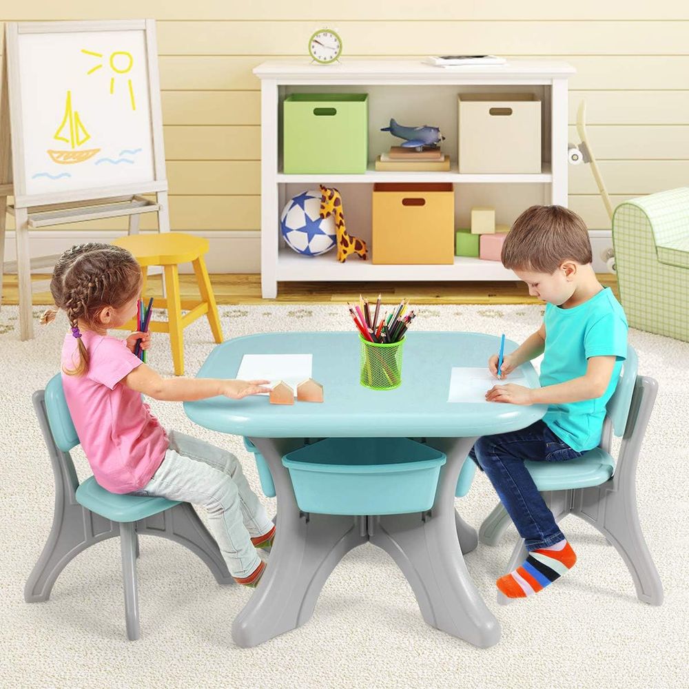 طاولة وكراسي للأطفال، مجموعة م - مراجعة Kids Outdoor Table And Chair Set وسعره