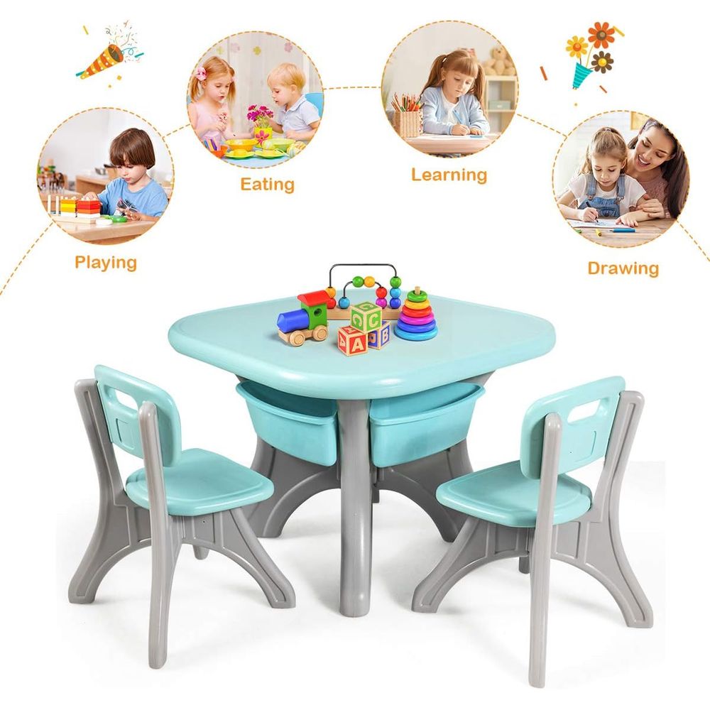 طاولة وكراسي للأطفال، مجموعة م - مراجعة Kids Outdoor Table And Chair Set وسعره