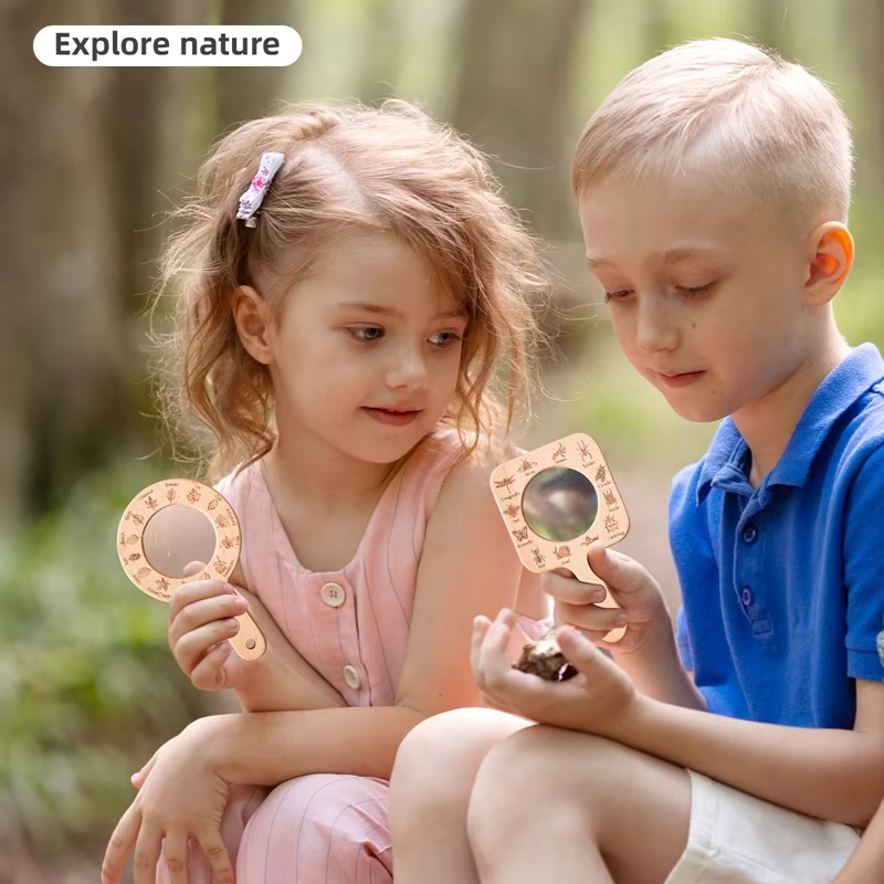 عدسة مكبرة خشبية للأطفال لاستك - مراجعة Kids Outdoor Nature Toys وسعره