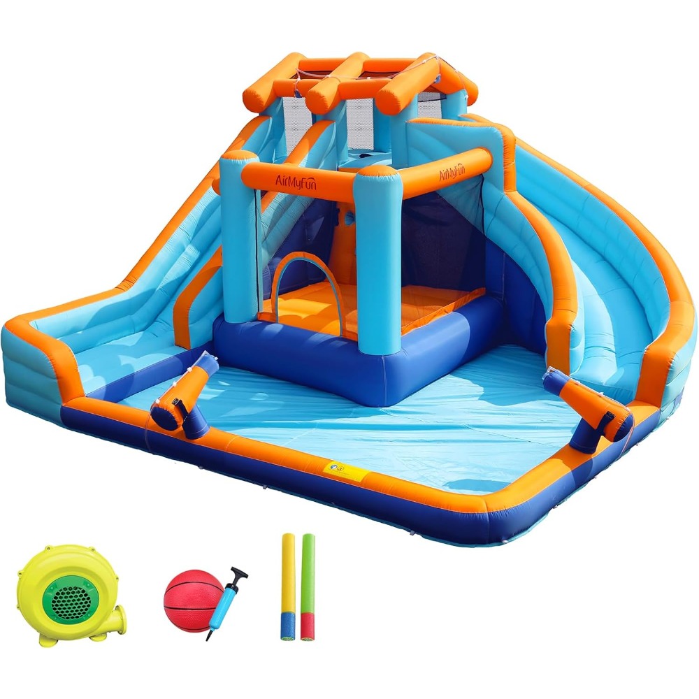 زحليقة مائية كبيرة مع حوض سباح - مراجعة Kids Outdoor House وسعره