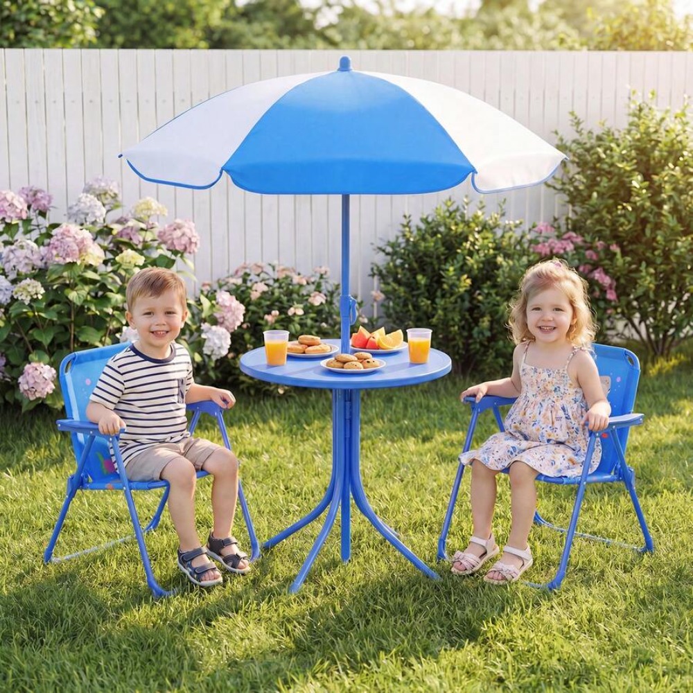 طاولة نزهة للأطفال مع كرسيين ق - مراجعة Kids Outdoor Table And Chair Set وسعره